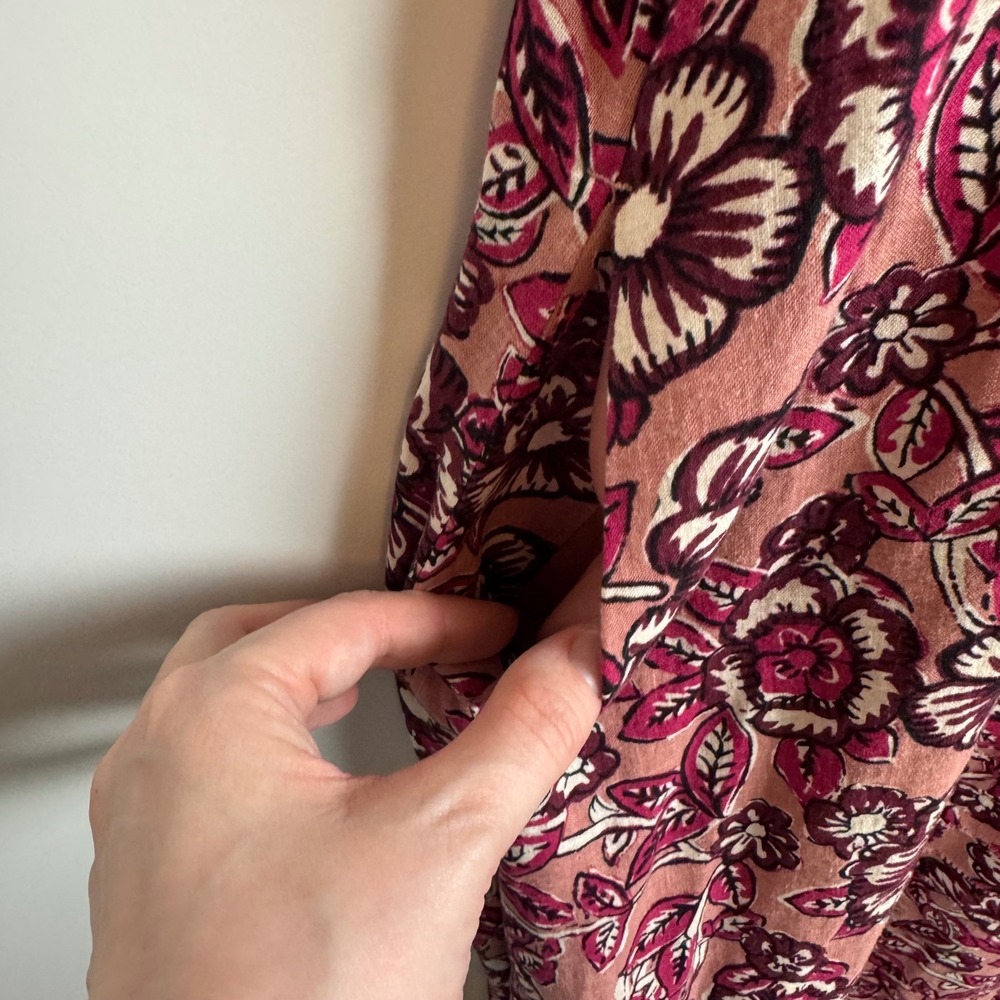 Faherty Pink Floral Midi Dress - Picture 4 of 15
